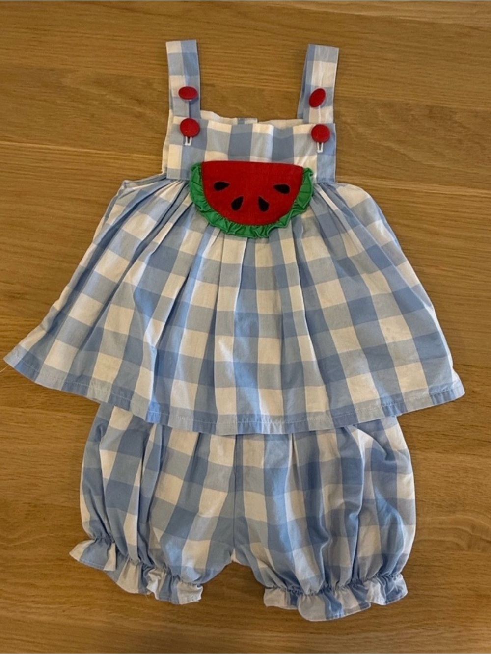 Gingham Watermelon Outfit